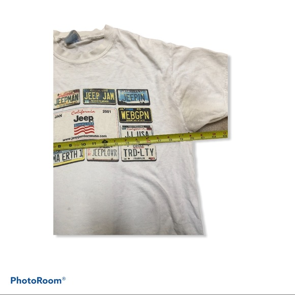Vtg Jeep jamboree grunge Hanes '01 flaws stained - Picture 10 of 13